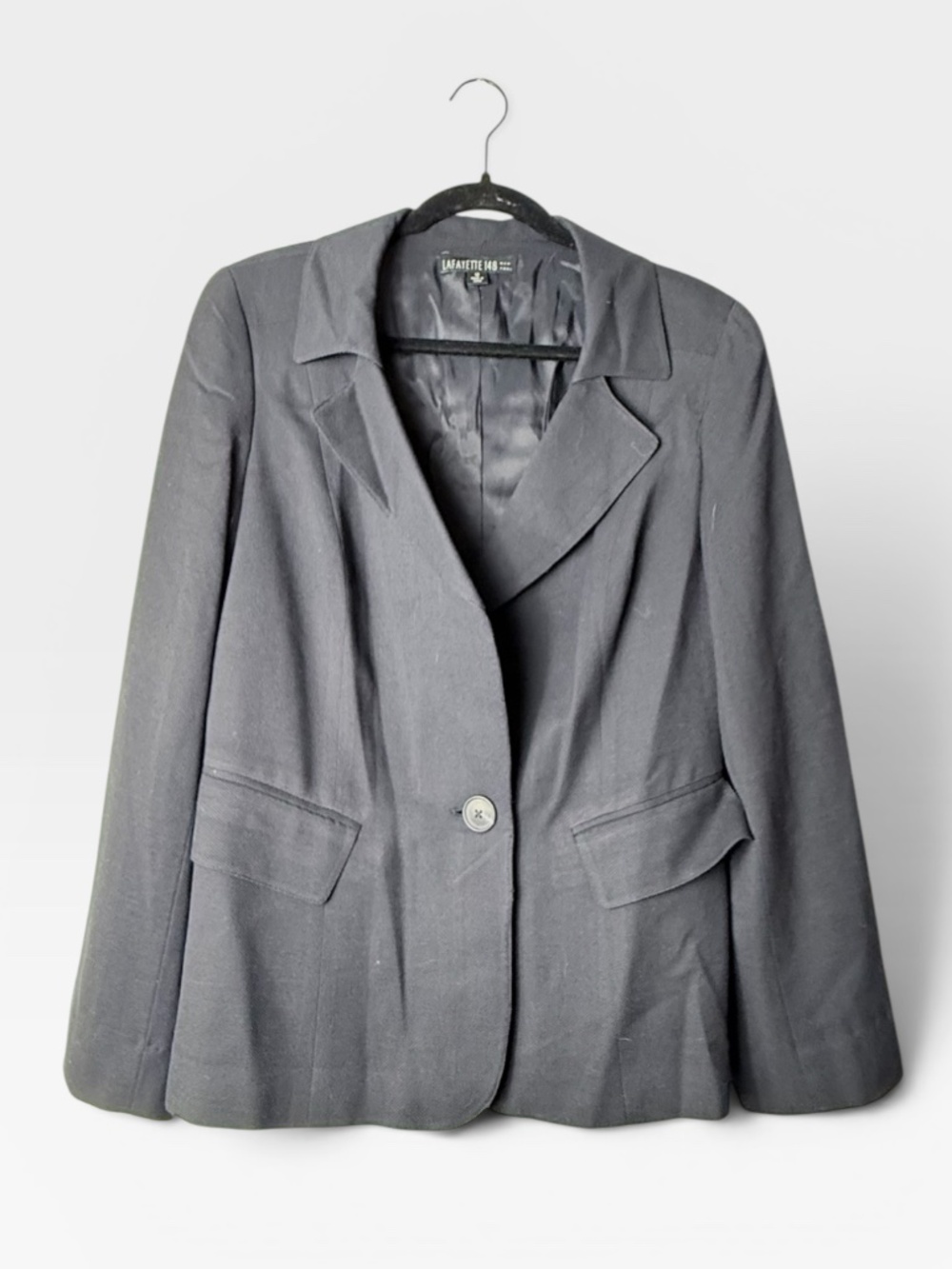 Lafayette 148 Women's Black Blazer Size 12 Business (NOTE COLOR IS BLACK) (I)